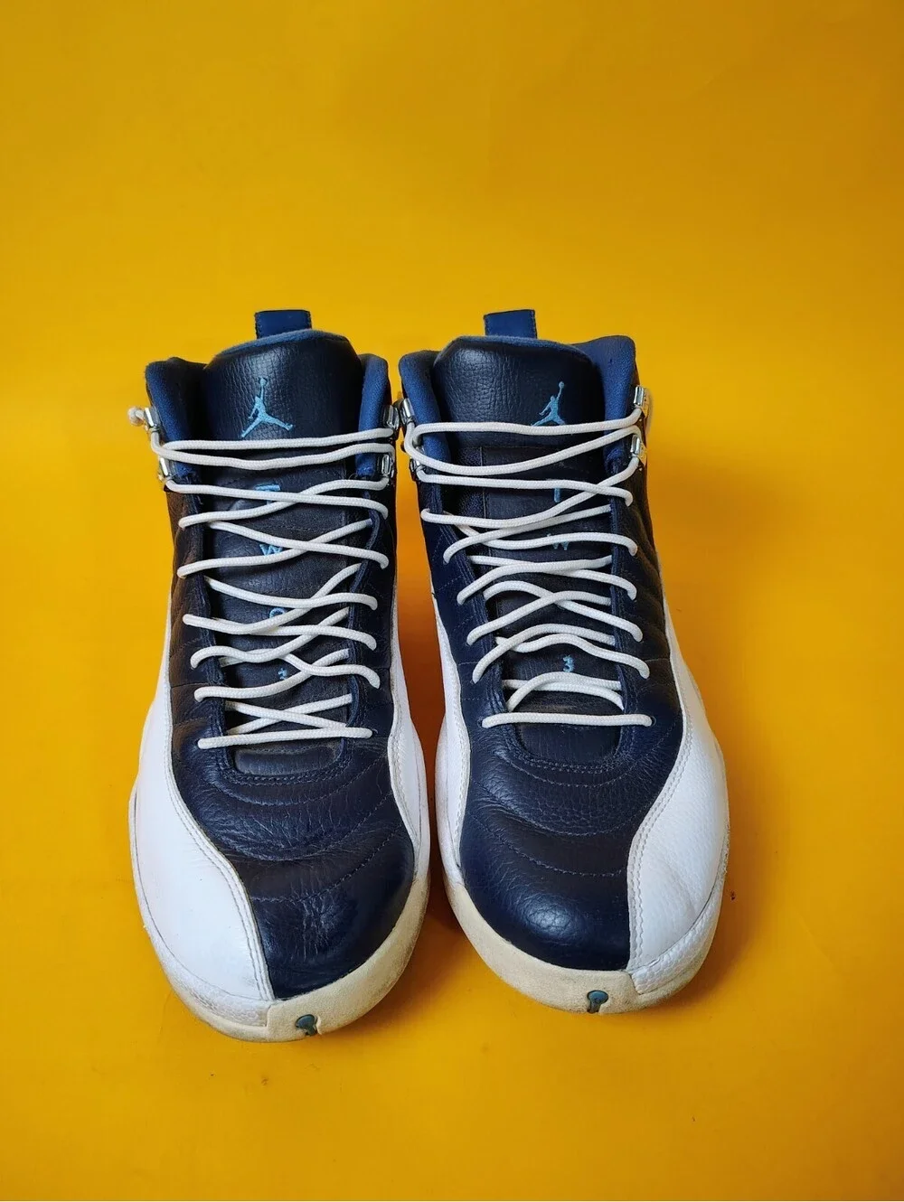 2012 Nike Air Jordan 12 Retro Obsidian Navy Blue White 130690-410 Men's Size 13